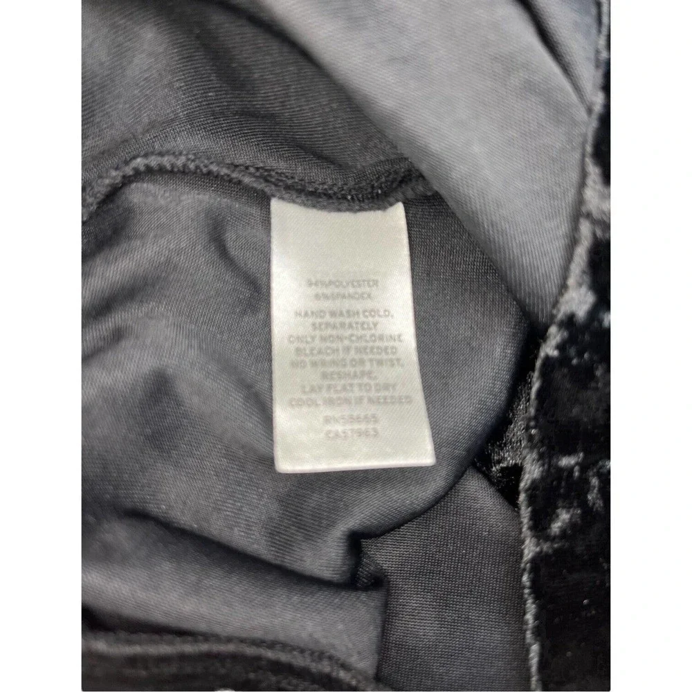 New Nordstrom Abound Crushed Velvet Velour Mini Retro 90s Y2K Skirt Black S - Picture 9 of 11